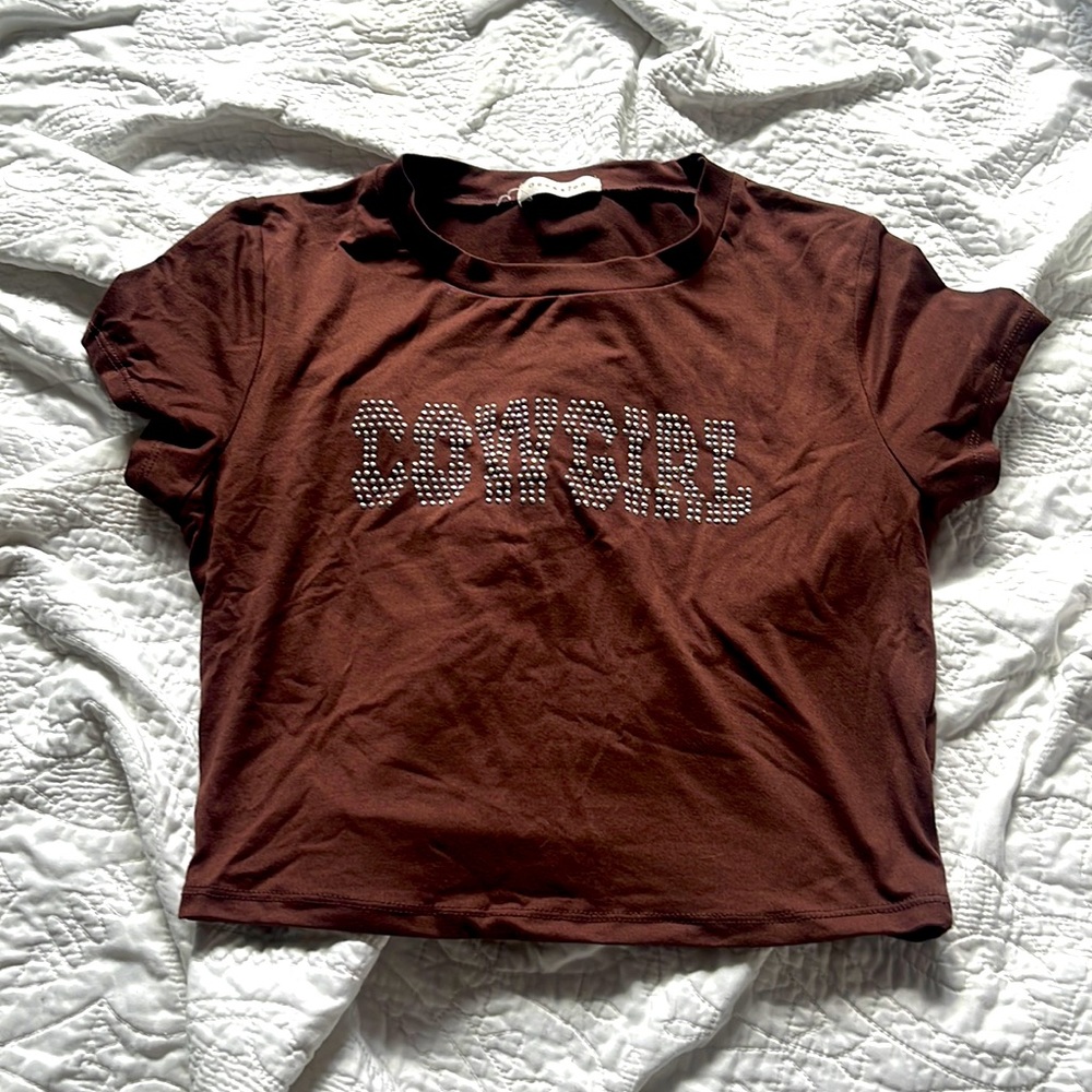 Cow girl crop top